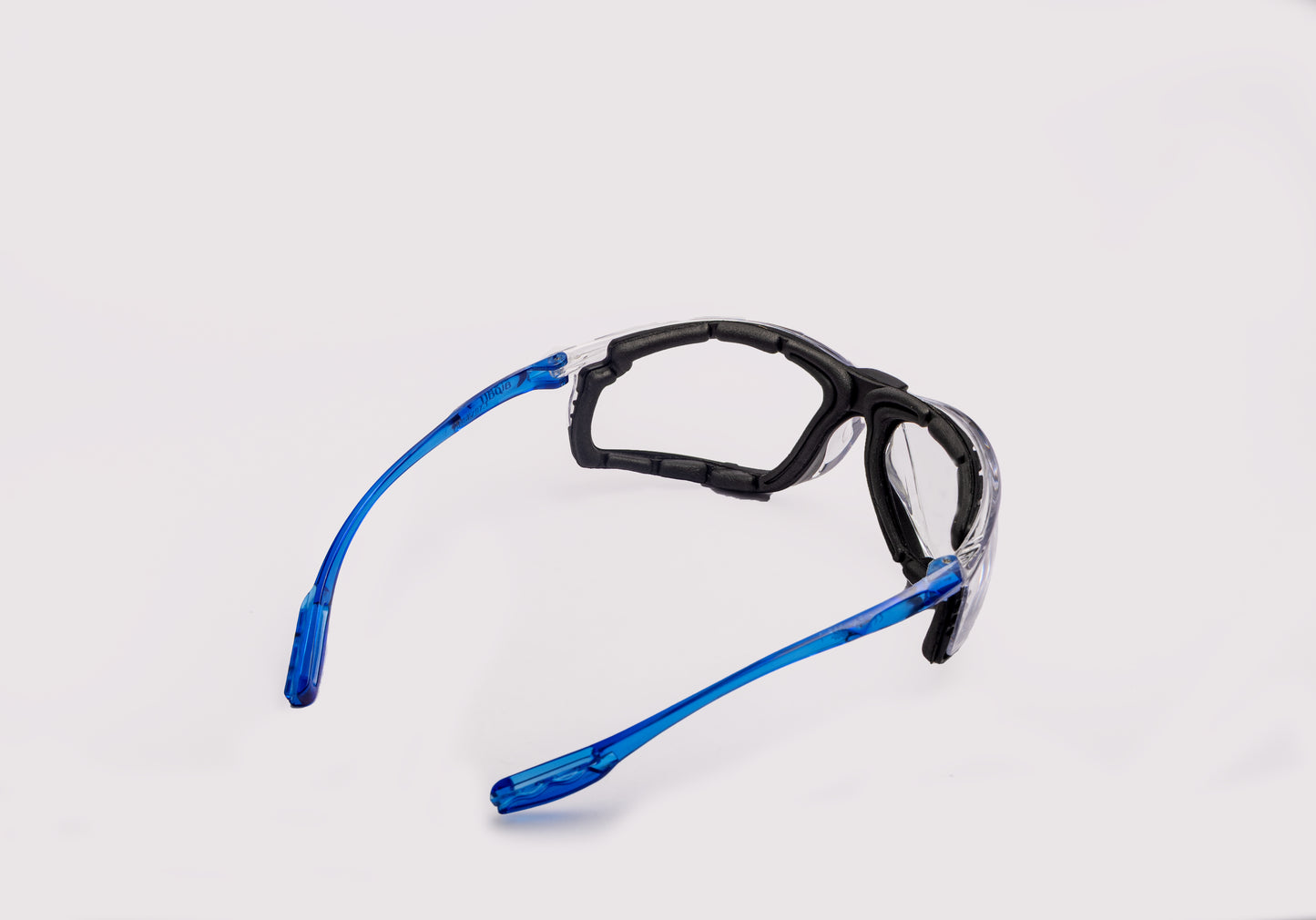 Safety Goggles, Navy Blue, Crystal Clear Lens with Foam Gasket