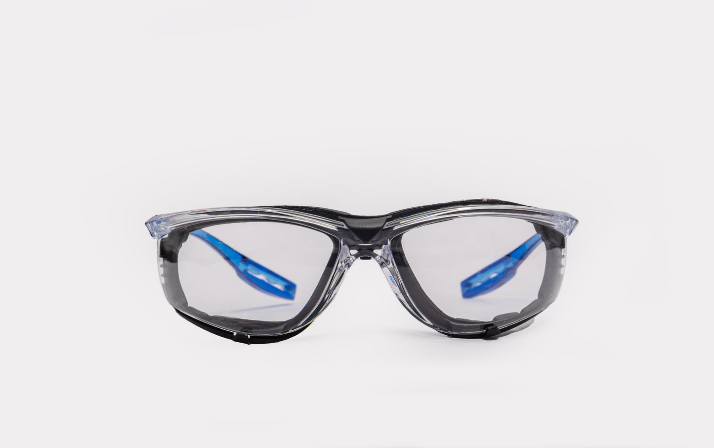 Safety Goggles, Navy Blue, Crystal Clear Lens with Foam Gasket