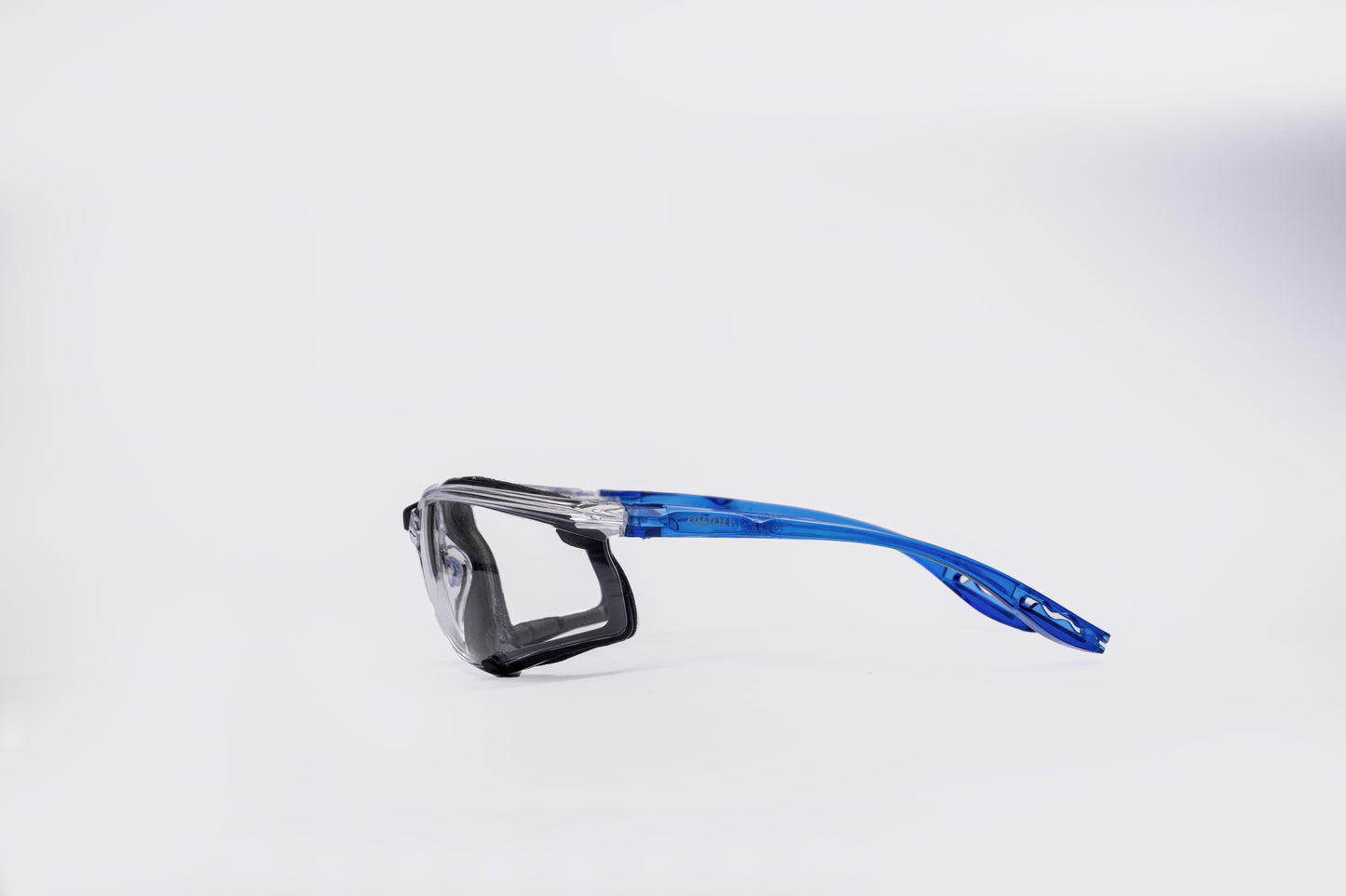 Safety Goggles, Navy Blue, Crystal Clear Lens with Foam Gasket