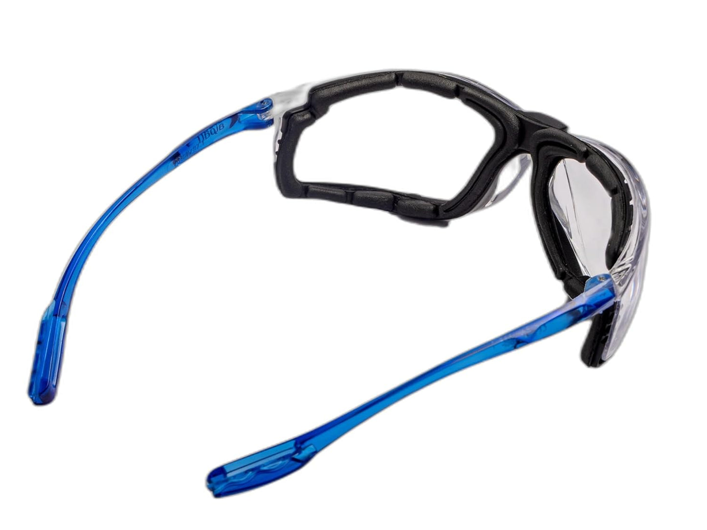 Safety Goggles, Navy Blue, Crystal Clear Lens with Foam Gasket